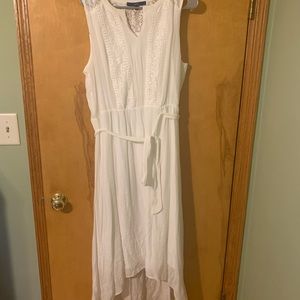 White Hi-Low Maxi Dress